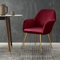 thumbnail image 5 of Shukii Velvet Dining Chair Covers Set of 4 Wine Red Chair Slipcovers Chair Protector Cover, 5 of 6