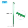 thumbnail image 2 of Uxcell 17" x 0.4" Neck Lanyards with Swivel Hook Clip for ID Badge Keys Green 50 Pack, 2 of 5