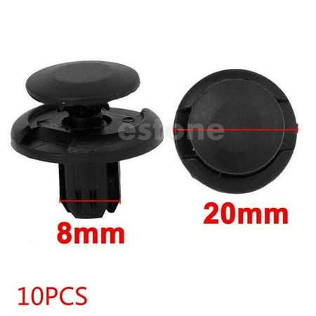 

10pcs Nylon Trim Board Panel Retainer Clips Rivet Fasteners Black for