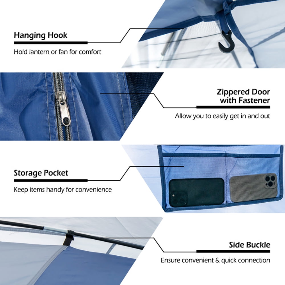 Aimee Lii 6-Person Large Camping Dome Tent with Screen Room Porch and Removable Rainfly, Easy Set Up Camping Tents Shelter Aimee Lii 6-Person Large Camping Dome Tent with Screen Room Porch and Removable Rainfly, Easy Set Up Camping Tents Shelter