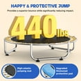 thumbnail image 4 of FUNTOK Trampoline for Kids w/ Swing 440LBS, 55" Mini Trampoline for Toddler Age 2-5, Adjustable Mini Indoor Small Trampoline w/ Net Basketball Hoop, Sandbag, Hanging Rings, Blue, 4 of 9