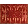 thumbnail image 1 of Ahgly Company Indoor Rectangle Abstract Orange Modern Area Rugs, 5' x 7', 1 of 4