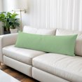 thumbnail image 3 of Light Green Body Pillow Cover 20x54, Farmhouse Solid Green Color Modern Art Decorative Pillowcase with Zipper, Microfiber Pillow Protector, Soft Breathable Long Lumbar Pillowcases for Women, 3 of 9