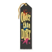 Pack of 6 Black "Older Than Dirt Award" School Award Ribbon Bookmarks 8"