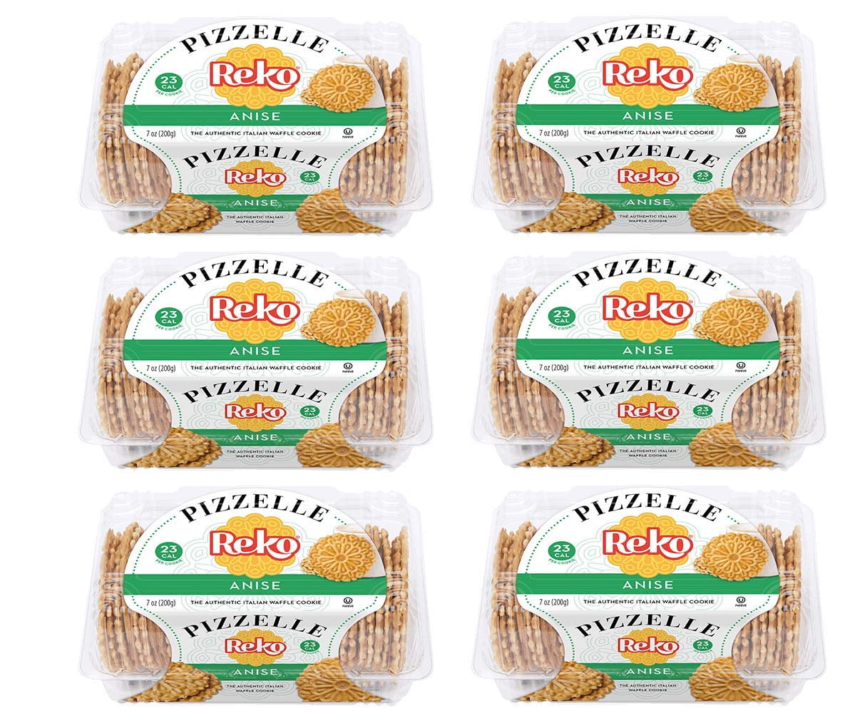 Reko Pizzelle Italian Waffle Cookie Anise, 7 oz. 6 packs