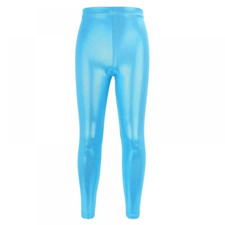 

Little Girls Metallic Color Shiny Stretch Leggings