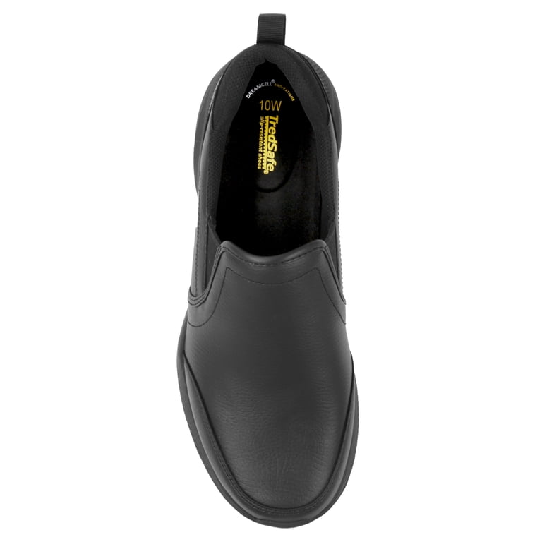 Tredsafe Liam Men's Wide Width Slip Resistant Slip-On Shoes, Black