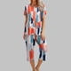thumbnail image 1 of ICHUANYI ClearanceWomen's Printing Round Neck Short Sleeve Sleepshirt And Pants Sets Loungewear Pajamas With Pockets(Orange, S) ICHUANYI WER20232080502704, 1 of 8