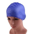 thumbnail image 1 of EIMELI New Adult Swimming Cap Waterproof Silicon Waterdrop Cover Dark Blue, 1 of 6