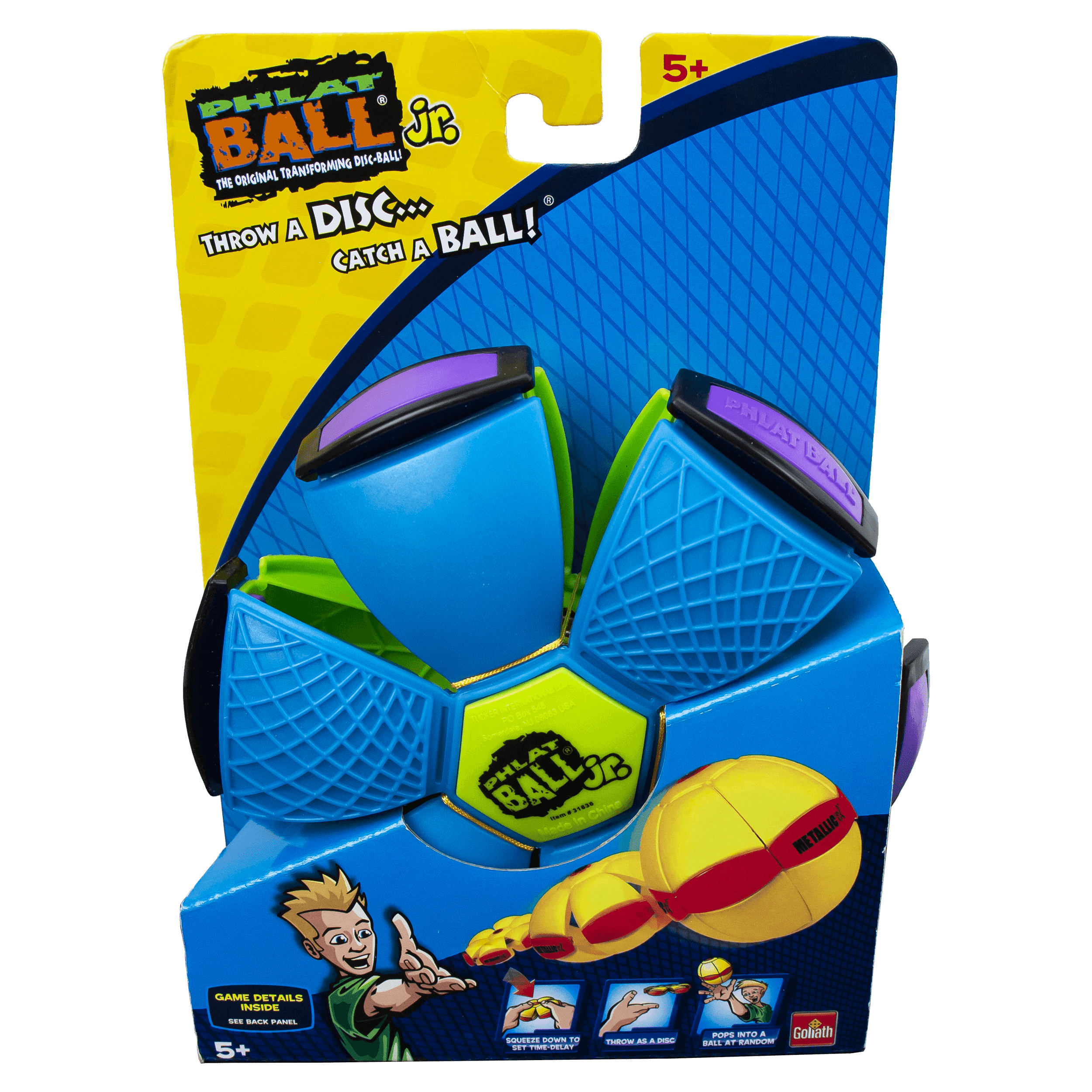 Phlat Ball jr "Throw as a Disc Catch as a  Ball Waterproof  Blue 