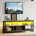 thumbnail image 4 of Craftian Height Adjustable TV Stand Mount with Power Outlet, Swivel Entertainment Center with LED Lights for TVs up to 70 inches, Gray, 4 of 9