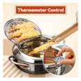Japanese Deep Fryer Pot Extra Large with Temperature Gauge 304