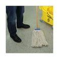 thumbnail image 5 of Boardwalk BWK724CEA Cotton Lie-Flat 24 oz. Cut-End Wet Mop Head - White, 5 of 8