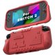 thumbnail image 1 of Funda para Nintendo Switch 2 con ranuras tarjetas de juego, apta niños, ultra ligera, anticaídas y a prueba golpes, 2ª protección agarre ergonómico, carcasa protectora duradera Rojo -, 1 of 7