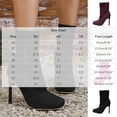 thumbnail image 3 of Women's Stretch Knit Sock Ankle Boots, Square Toe Thin Stiletto High Heel Slip-On Fashion Booties for Party Wedding Daily Outfits Wine 39, 3 of 9