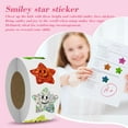 thumbnail image 3 of Stickers XITDW 700 piezas estrellas sonrientes de 2,54 cm en rollo de foil, 3 of 8