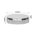 thumbnail image 3 of Efavormart Silver Fancy Beaded Crystal Metal Cake Centerpiece Stand Wedding Birthday Party Rise Cake Display Stand - 13" Diameter, 3 of 9