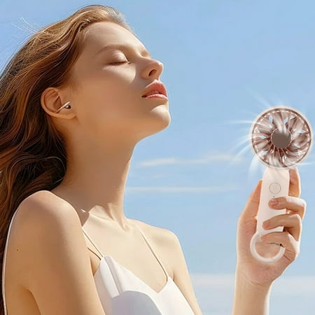 

Handheld Fan Low Noise Handheld Fan Rechargeable 3-speed Adjustable Suitable For Outdoor Travelling Indoor Office And Home Use.
