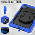 thumbnail image 6 of Allytechgroup Rugged Case for Lenovo Tab M11 11" 2024, Adjustable Kickstand Case with Built-in Screen Protector Shoulder Strap Anti-Drop Shockproof Full Body Protection Case, Blue, 6 of 8