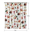 thumbnail image 5 of White Christmas Santa and Gift Pattern Shower Curtain 72"x84" ,Bathroom Decorative Shower Curtains Set with 12 Hooks,Modern Waterproof Washable Shower Curtain, 5 of 6