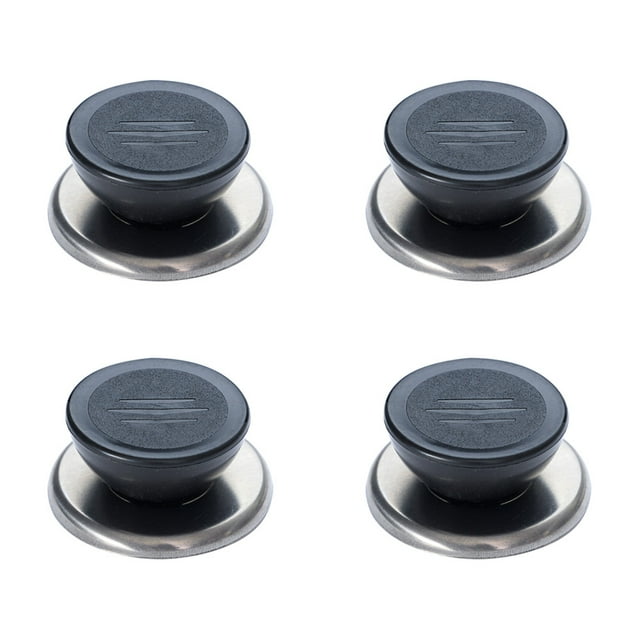 4 Pcs Bouton de Pot de Cuisine en Acier Inoxydable Remplacement Poignée de Couvercle de Pot Accessoires