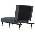 thumbnail image 3 of vidaXL Chaise Longue en Velours Gris Foncé, 3 of 5