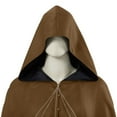 thumbnail image 5 of Hvyesh Men and Women Gothic Hooded Cloak Renaissance Robe Witch Halloween Cosplay Custume, 5 of 5