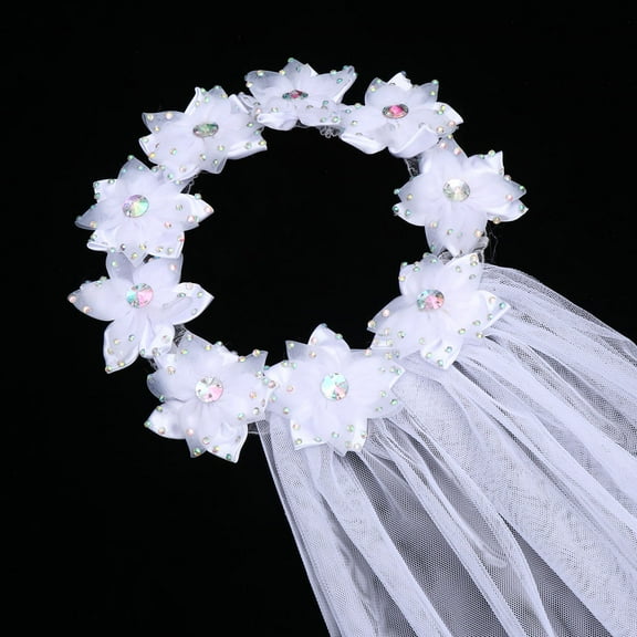 GOOHOCHY Bridal Veils Garland Veil Light Weight Veil Bride M White