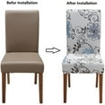 thumbnail image 3 of Dining Room Chair Covers Set of 4, Stretch Spandex Kitchen Chair Covers Removable Washable Parsons Chair Slipcovers Protectors Covers for Dining Room, Party (4Pcs, FlowerD), 3 of 6
