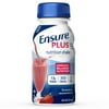 Ensure Plus Nutrition Shake with 13 grams of high-quality protein, Meal Replacement Shakes, Strawberry, 8 fl oz