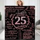 thumbnail image 1 of LHSHID 25th Birthday Blanket Gifts for Women Happy 25th Birthday Gift Ideas for Her 25 Year Old Gifts for Daughter Sister Bestie Personalized Flannel Fleece Soft Throw Blanket 30"x40", 1 of 7