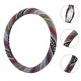 thumbnail image 4 of Unique Bargains 40cm Ethnic Style Linen Car Steering Wheel Cover Replacement Multicolor Printing Pattern, 4 of 6