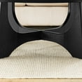 thumbnail image 5 of Noble House 36" Round Wooden Coffee Table with Cross Legs, Modern Minimalist Accent Table for Living Room, Patio, Black, 5 of 9