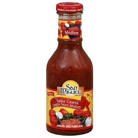 San Miguel Medium Salsa Casera Sauce, 16 oz (Pack of 12)