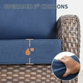 thumbnail image 6 of Lumiinofami Outdoor Chair Cushions Set 24 x 24 x 6 Inch, Waterproof & Fade Resistant Patio Furniture Replacement Deep Seat & Back Seat Cushions for Patio Chair Sofa Couch, Blue, 6 of 8
