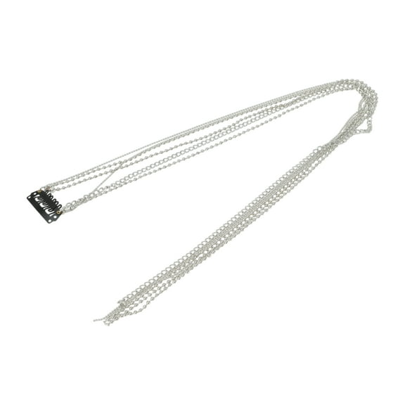 Unique Bargains 1 Pc Braided Hair Chain Round Beads Braid Hair Accessories for Women Silver Tone
