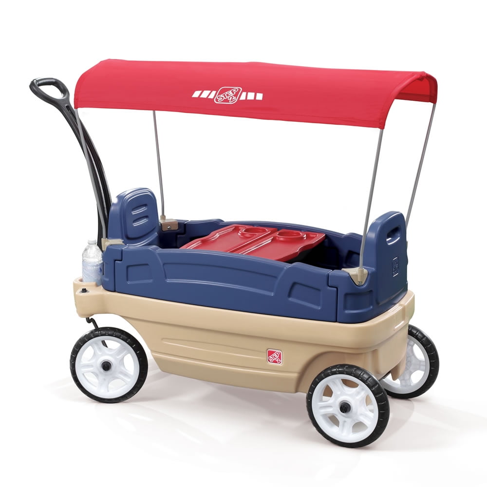 little tikes deluxe ride and relax wagon with umbrella