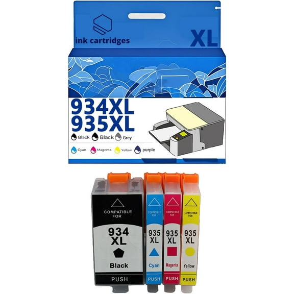 934XL 935XL 934 935 Ink Cartridges Compatible for HP Pro 6230 6830 6835 6812 6815 6820 Inkjet Printers, Leak-Proof Design Crisp Printing