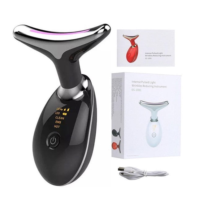 3-in-1 Red Light Therapy Facial Massager - LED Skin Rejuvenation Tool for Face & Neck