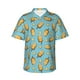 thumbnail image 1 of Fotbe Lemon Ice Cream Camisa Hawaiana para Hombre Unisex – Camisa Casual de Verano con Botones de Manga Corta de Algodón y Lino,Medium, 1 of 7