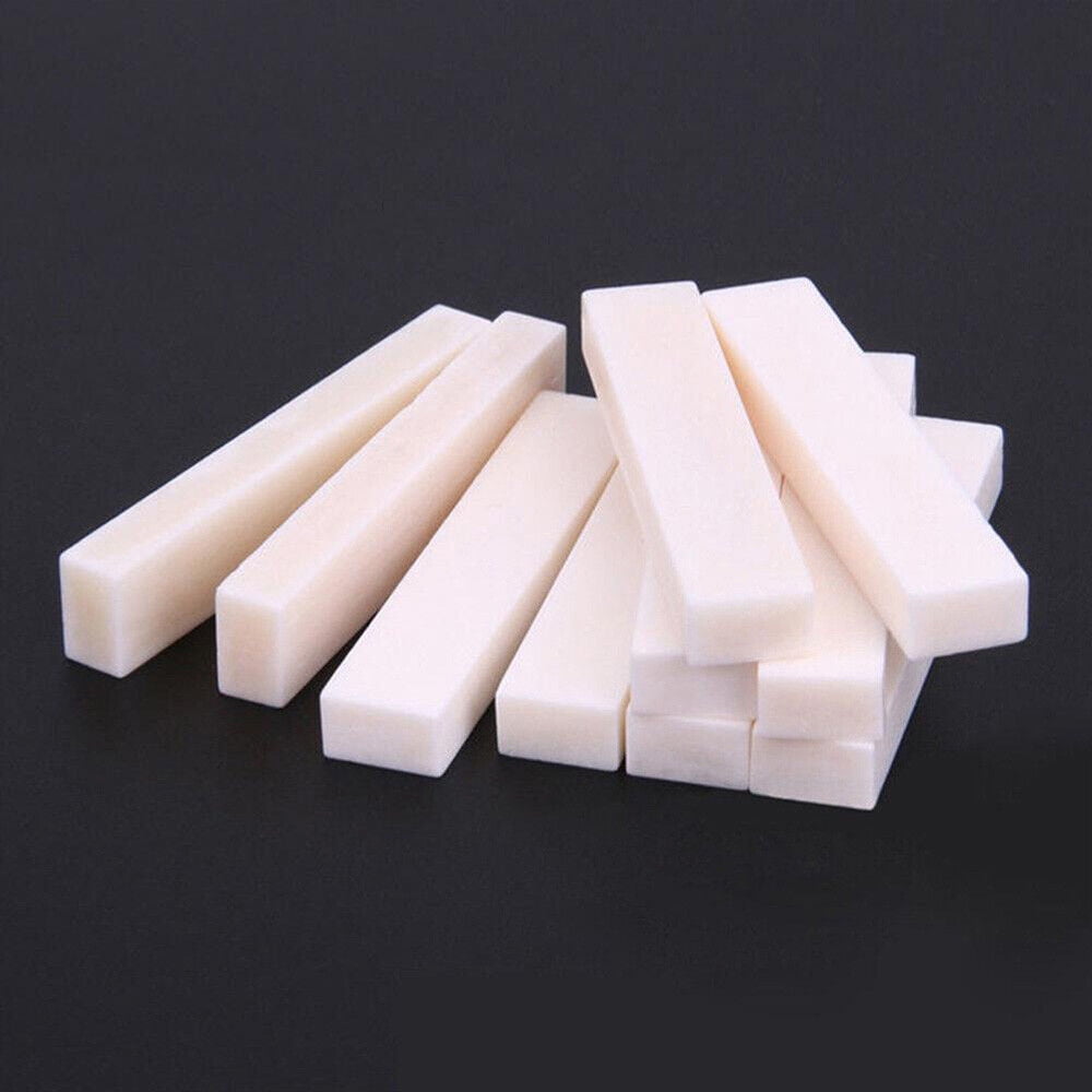 10X Bone Guitar Nuts Blank For Electric Bass Acoustic Classical Mandolin