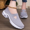thumbnail image 6 of YOUYEDIAN Womens Orthopedic Shoes Arch Support Slip on Non Slip Sneakers Wide Width Knitted Mesh Stretch Work Shoes Soft 2026 Foam Shoes (Gray), 6 of 7