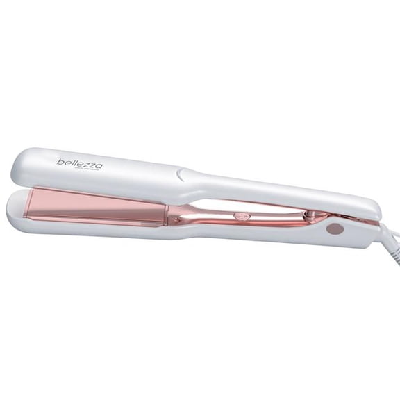 810106773322  WideBeauty | Professional 1.75 Wide Plate Flat Iron - White/Rose Gold