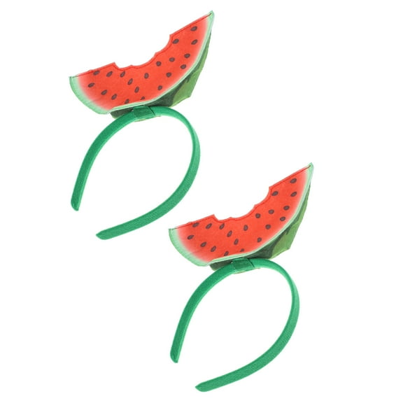 LOLIPPYY 2Pcs Watermelon Headbands for Women Hawaiian Party Headb 11.8x8.1x1.6in