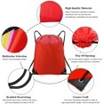 thumbnail image 3 of Sacs à Dos à Cordon Sacs Cinch Ficelle Nylon Portable Multicolore pour École, Voyage, Gym, Sports & Rangement, 3 of 7