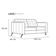 thumbnail image 4 of Love Seat de Piel Genuina ConfortoPiel  Noruega Negro, 4 of 4