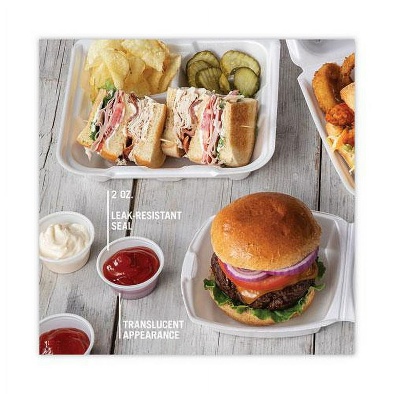 Plastic Portion Cup, 2 oz, Translucent, 200/Bag, 12 Bags/Carton Plastic Portion Cup, 2 oz, Translucent, 200/Bag, 12 Bags/Carton