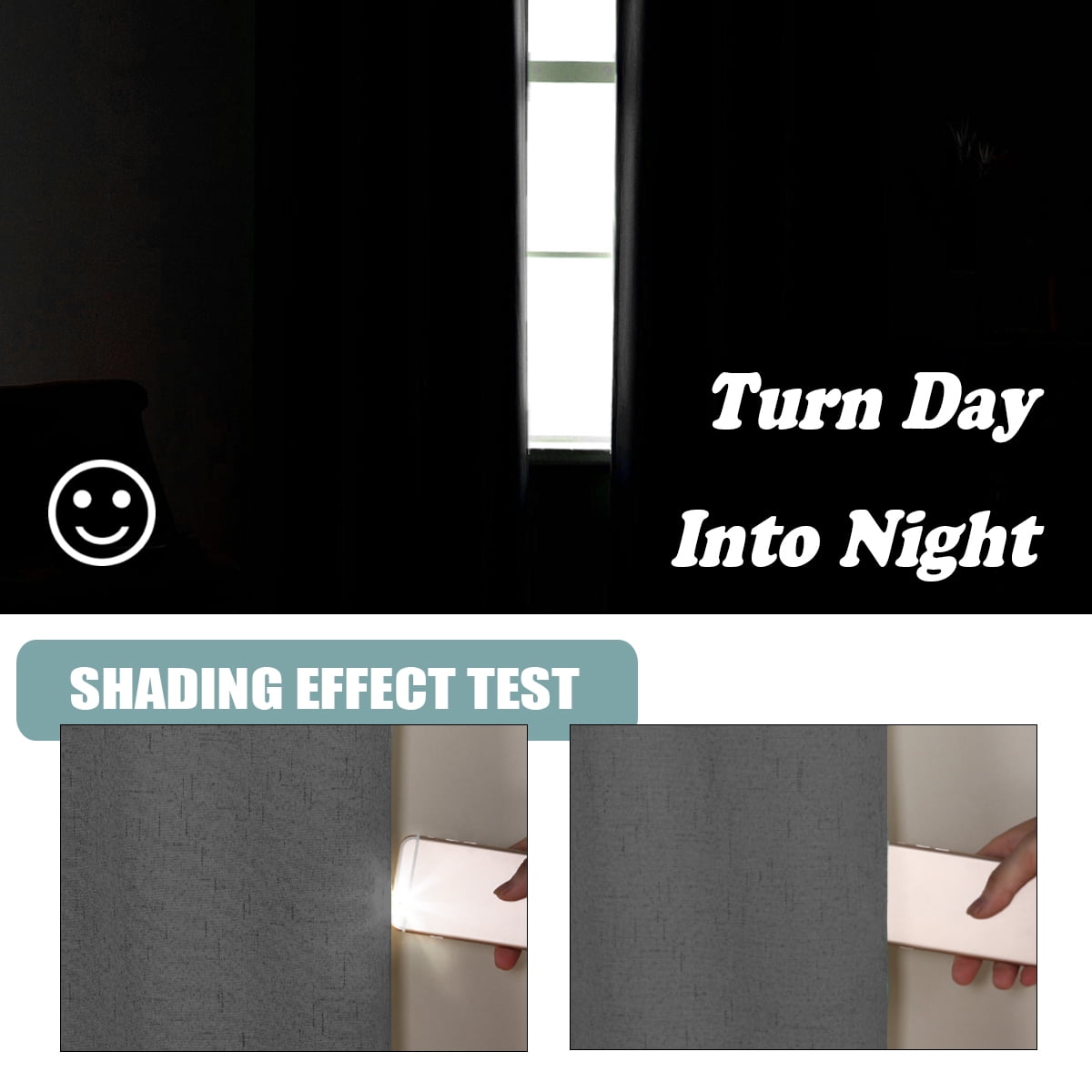H.VERSAILTEX Gray Blackout Curtains 100% Black Out, 2 Panels Grommet Full Room Darkening Curtains & Drapes for Living Room, 52" x 72"