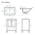 thumbnail image 2 of Chateau 24" Freestanding Bathroom Vanity in Black Oak with Black 3-Hole Widespread Sink Top, 2 of 6
