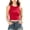 Red, variant on Big Girls Ribbed Tank Tops - Crew Neck Sleeveless Crop Tops for Girl Casual Lightweight Slim Fitted Summer Tanks, Blue, 13 Years